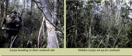 Lurps heading to their ambush site Hidden Lurps set up for ambush